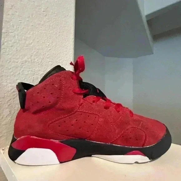 Nike Air Jordan 6 Retro Toro Bravo Red Black DV3605-600 Youth 1Y Pre-owned - Picture 5 of 9